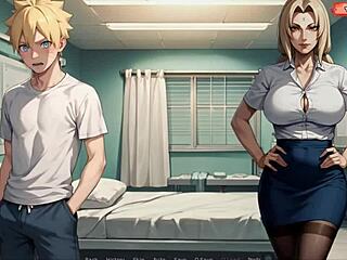 tsunade’s forced blowjob in hospital setting