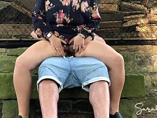 Fucking Hard at an Abandoned Barnyard - Outdoor Chubby Sex in Public