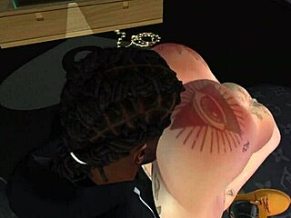 Second Life Black Man Fucks Latina Woman at Nightclub