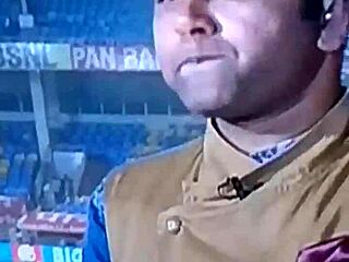 Indian TV anchor gets rough creampie on show