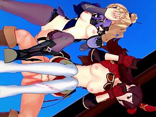 my genshin impact archer girls in 3d hentai