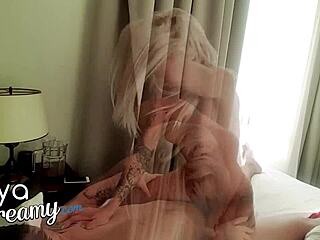 blonde pov blowjob hints at deep oral creampie finish