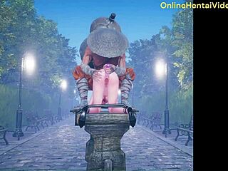 Cute anime girl dances before getting fucked