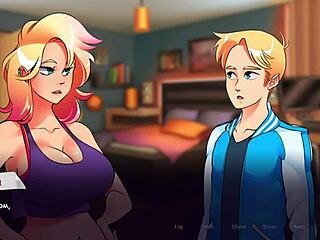 I’m obsessed with my girlfriend’s big tits and pierced nipples in this anime game