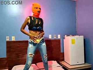 Masked Brunette Stepsister’s Halloween Hotel Seduction