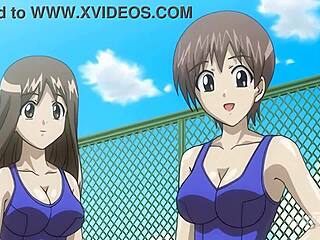 Daring friends' moonlight poolside thrill