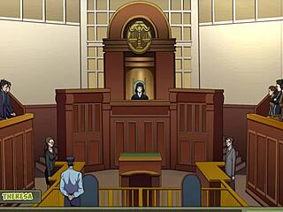 Witch Hunter Threesome Sex In Court With Creampie
