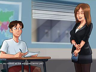 Busty Stepmom Shows Huge Breasts in Summertime Saga 3D Game