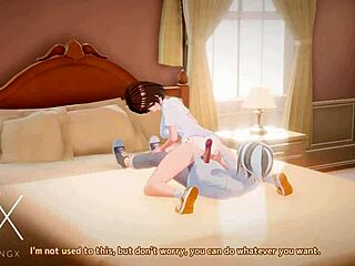 Anime Hentai Futanari Blowjob and Anal in Game