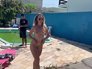 Blonde's Bold Move on Pool Cleaner
