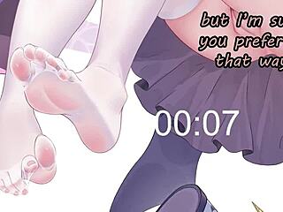 Anime hu tao femdom feet edging with raw humiliation