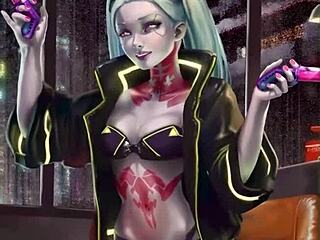 Goth Chick’s Huge Boobs Lactate in 3D