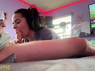 Dominant blowjob and anal sex