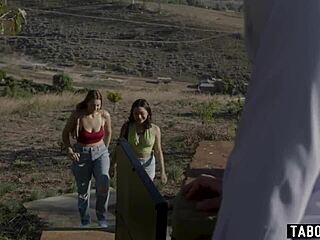 Stepsisters Sneak Into Celebrity Home For Wild Bang
