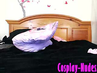 Sexy Cosplay Girl Strips and Fucks Hard