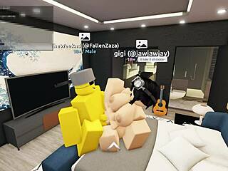 Fucking my best friend inside Roblox for a wild virtual thrill.