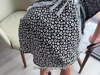 time froze as he bent over the maid, fucked her hard, and creampied inside