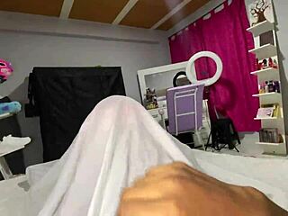 My stepmom surprises me and we end up sharing the bed together