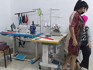 Latina Milf Seduces Hard in Sewing Workshop Session
