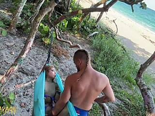 daring public fingering session at the beach