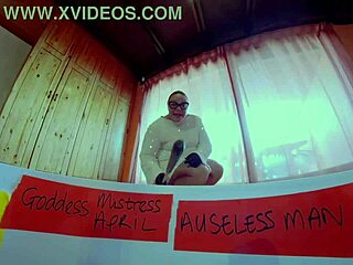 Dominatrix Mistress April Shows Off Huge Openings