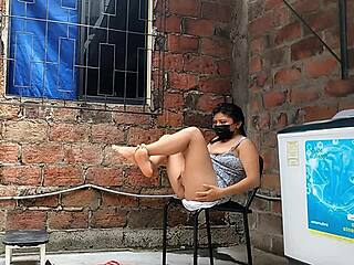 Recording My Neighbor Fingering Herself Until She Spots Me.