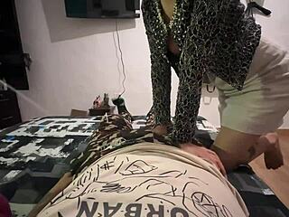 universitaria swallows my whole cock for help with her college work.