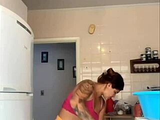 Hey, my husband caught me washing the balcony in a bikini
