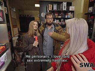 Ran into Fibi Euro at a sex shop. Ended up banging her hard in a wild threesome with Veronica Leal.