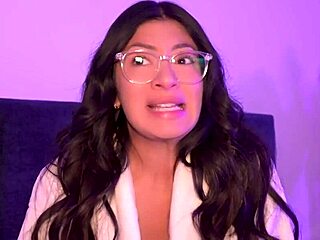 sad guy finds comfort in cami strella's juicy latina curves.