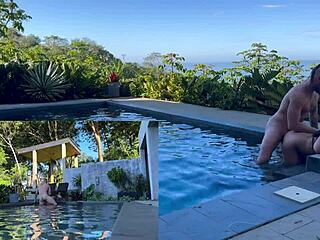 Outdoor Anal and Blowjob with Exotic Girlfriend in Costa Rica. Poolside Action Gets Rough!