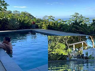 Outdoor Anal and Blowjob with Exotic Girlfriend in Costa Rica. Poolside Action Gets Rough!