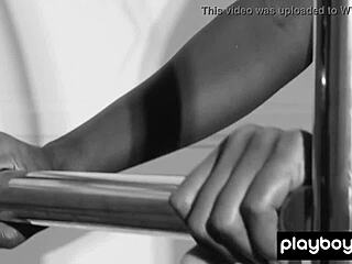 skinny ebony ballerina jahla pope STRIPS NAKED during intense daily workout.