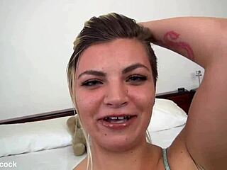 Alex Little, Cute Blonde 19 YO, POV Blowjob, Huge Messy Cum Load, Wow!