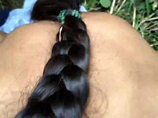 my hot indian college girlfriend gets fucked anal cowgirl bent over in jungle nature with tight pussy blowjob