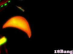 Roundass teen doggystyled then poses in cowgirl riding