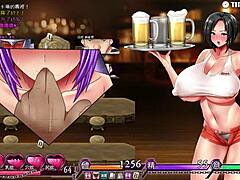 In Karryn's prison tavern hentai game, she encounters big cocks and tits