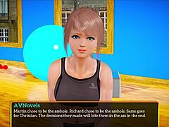 my new family plays a homemade game with blonde amateurs