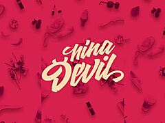 German beauty rips black clothes in seductive striptease