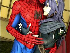 Lucina Gets Anal and Blowjob from Spider-Man