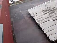 Latina Brazilian Amateur Sucks and Offers Pussy on Outdoor Porch