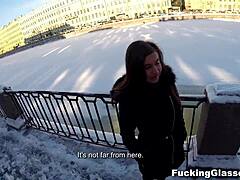 tourist fucks local cutie vika volkova in glasses and shaved pussy 😍