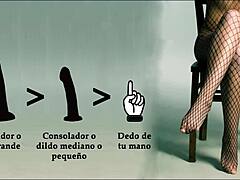 Spanish teacher gives anal femdom instructions, no hands!