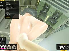 in this sex game, she gets fingered and assfucked until cumshot.