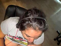 busted! cum all over her face during homework 😏