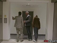 Spitroasted Euro Enjoys Interracial Threeway