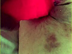 Wifey pushes big dildo into her pussy with emotional moans