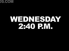 Disobedient brunette punished with rough anal sex and monster cock in garage