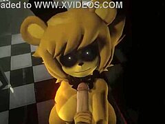 Golden Fredina and the puppet crossed paths in the nightclub for an unexpected late-night dance.