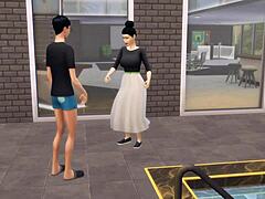 my step mom tricked me into a game and fucked me